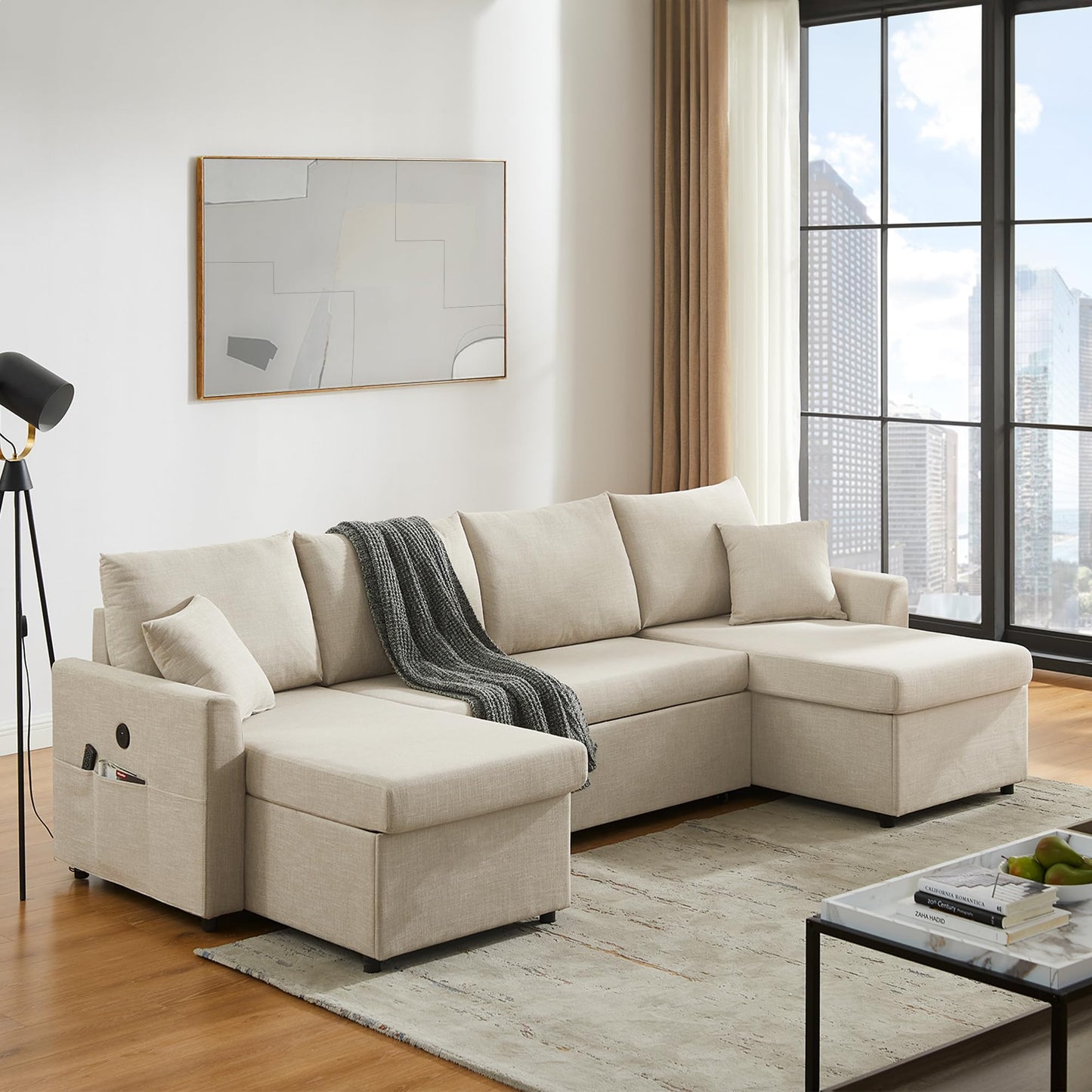 pre-order U-Shape Pull Out Sofa Bed EST ARRIVAL END OF SEP