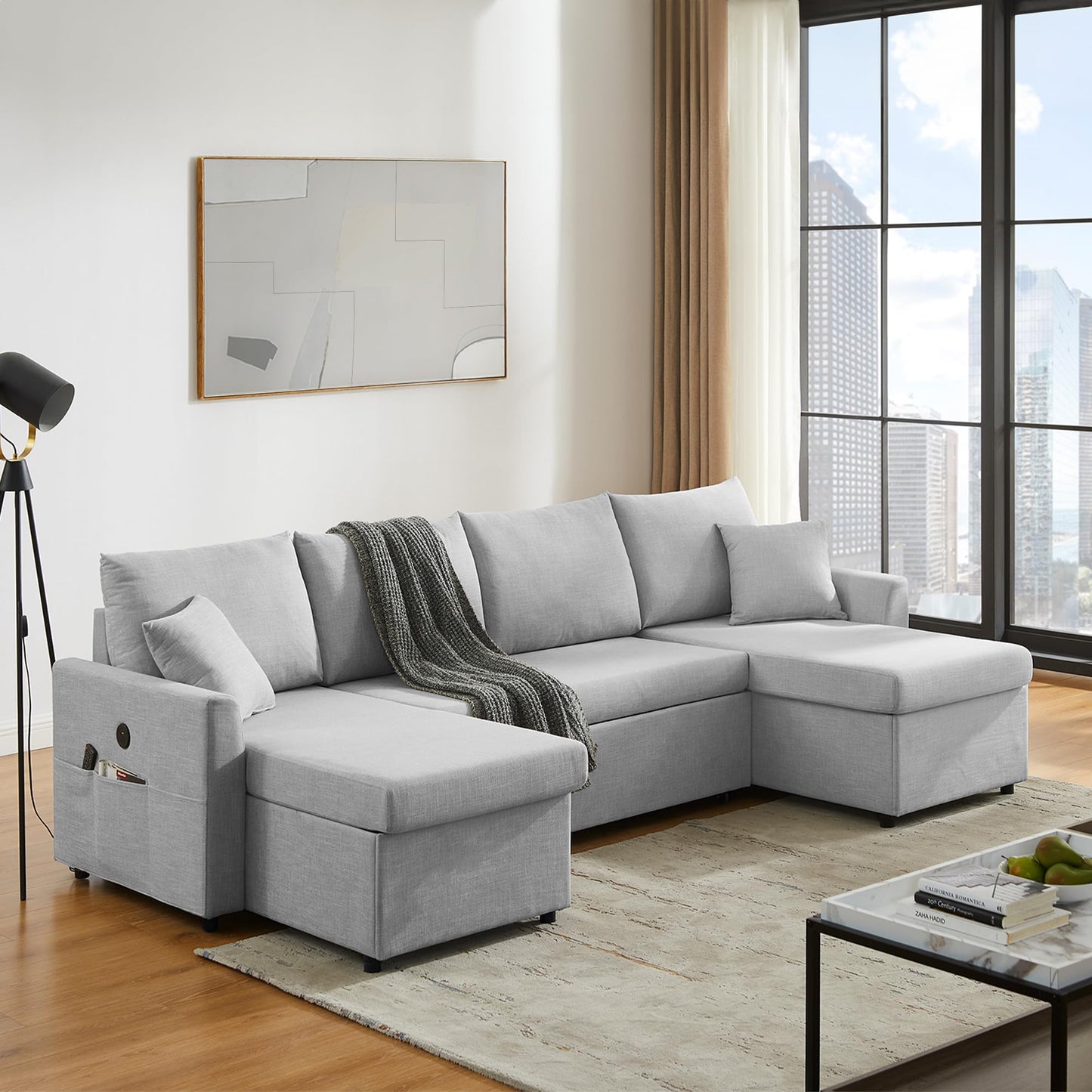 pre-order U-Shape Pull Out Sofa Bed EST ARRIVAL END OF SEP