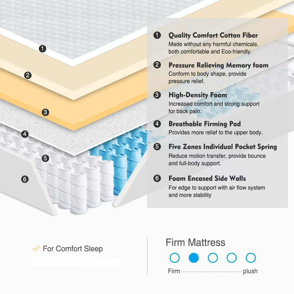Olive DUSK Firm Hybrid Mattress