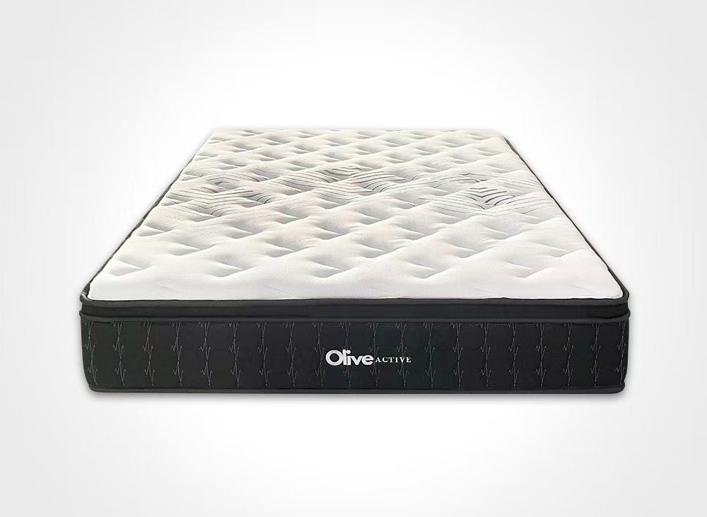 OLIVE ACTIVE Memory Eurotop 5 Zone Pocket Spring Mattress