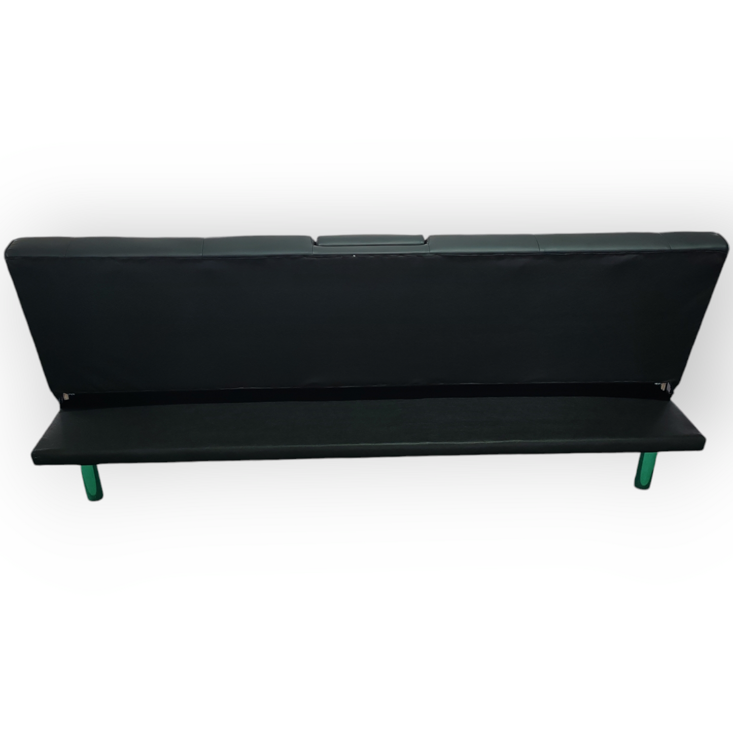 188cm PU leather Modern Convertible Sofa Bed with Pull-Out Cup Holder