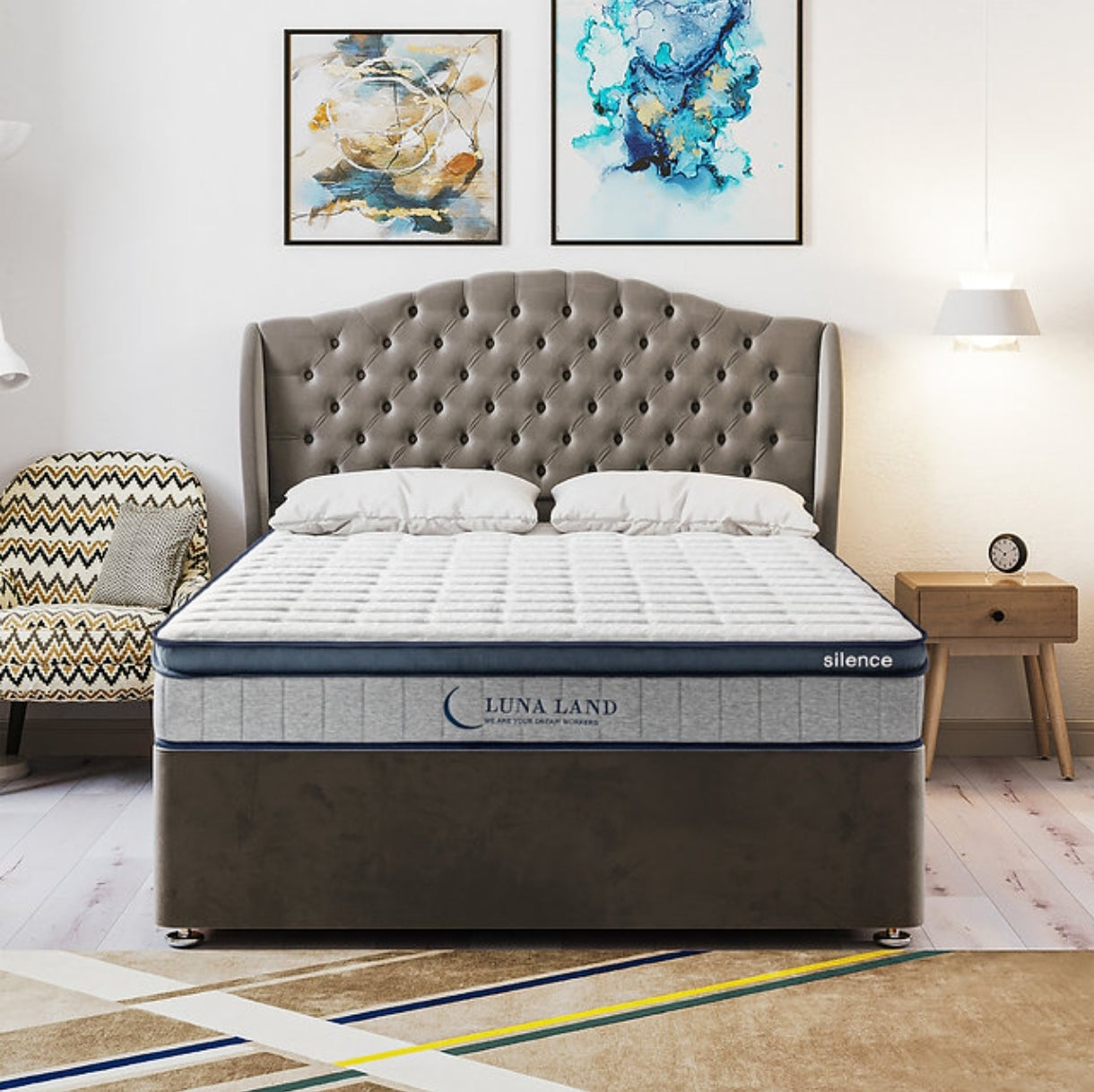 Luna Land "Cozy Rest" Hybrid Mattress – Double Size, Memory Foam & Pocket Spring for Premium Comfort