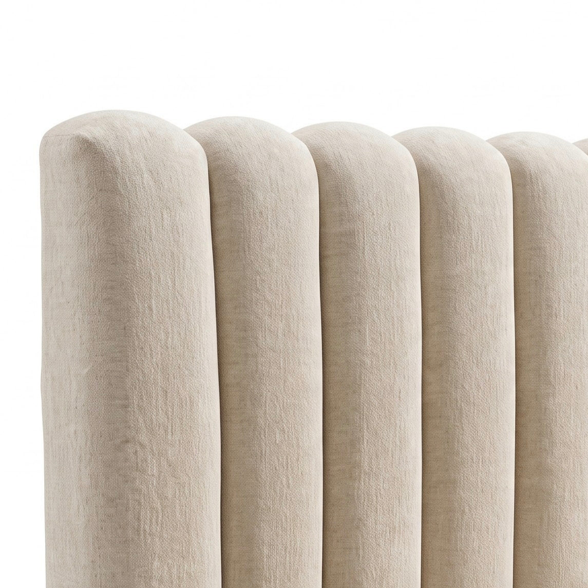 Eve Luxe Gas Lift Storage Bed Frame – Beige Chenille