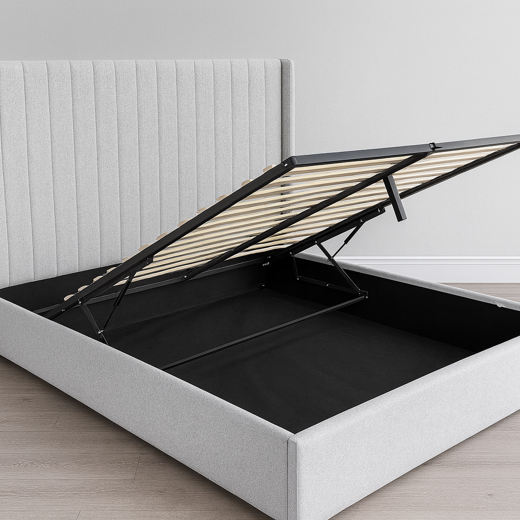 Vero Grey Linen Gaslift Bedframe