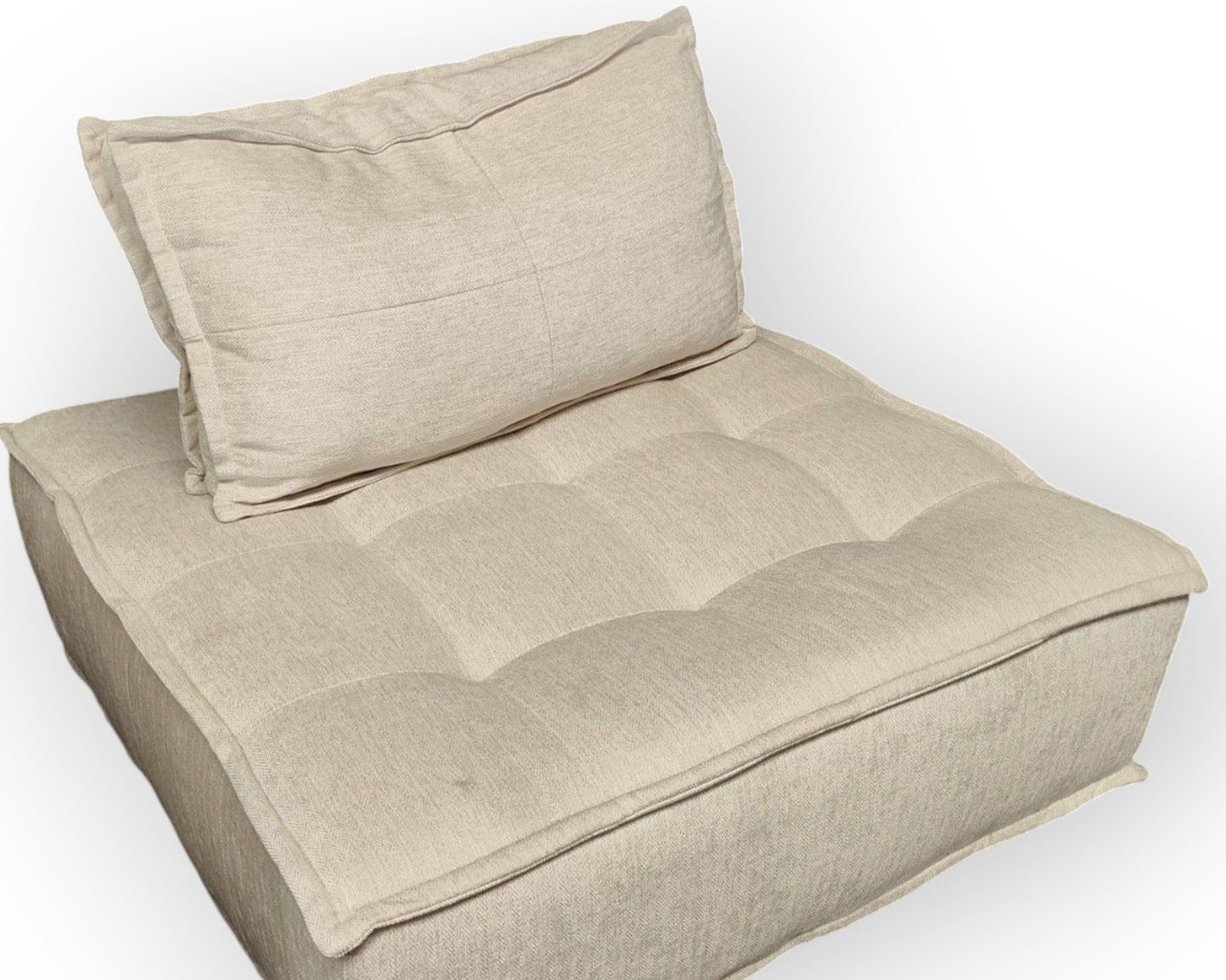 FLOOR STOCK CLEARANCE-TOFU Module Cream fabric sofa