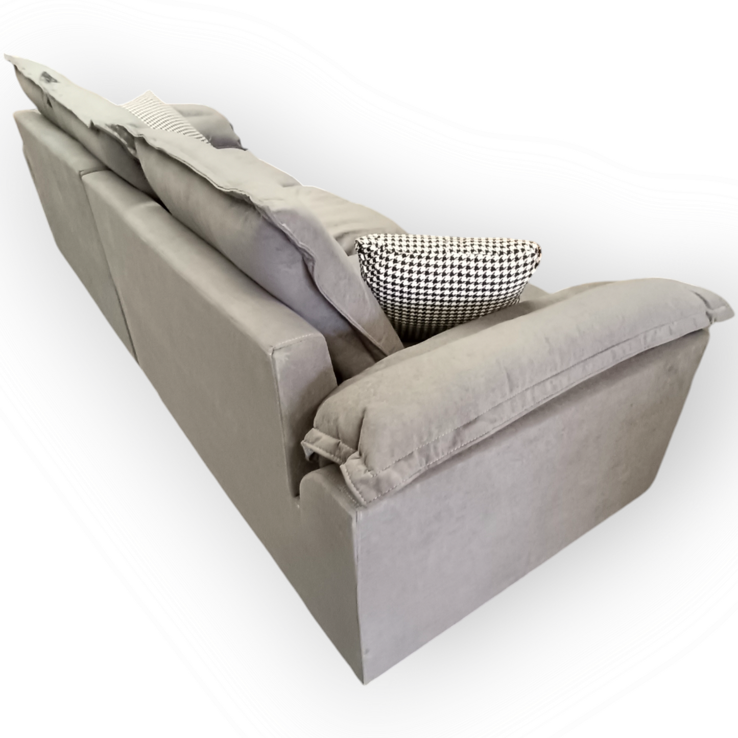 FLOOR STOCK CLEARANCE-300cm 4 seater Elephant grey firm seat sofa