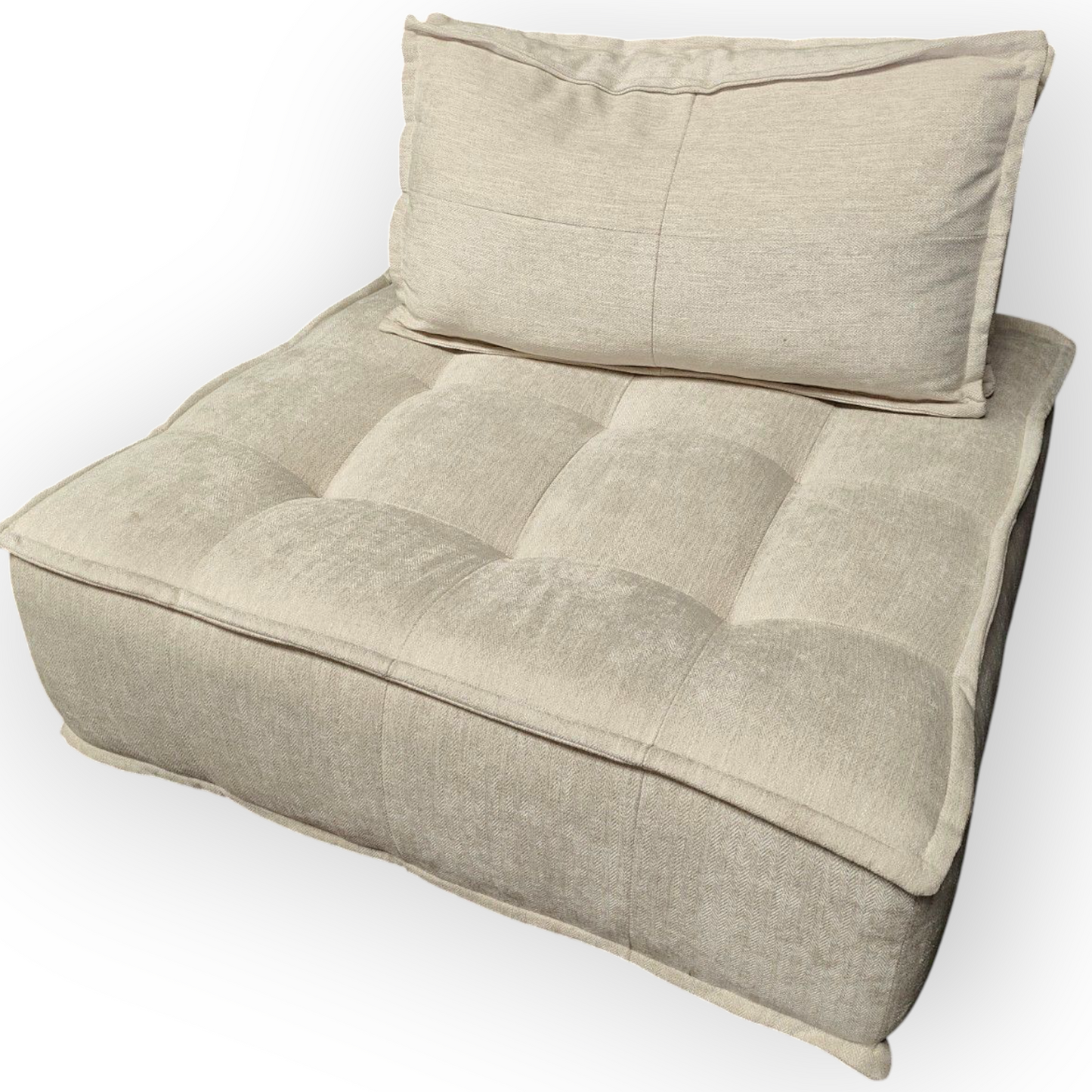 FLOOR STOCK CLEARANCE-TOFU Module Cream fabric sofa