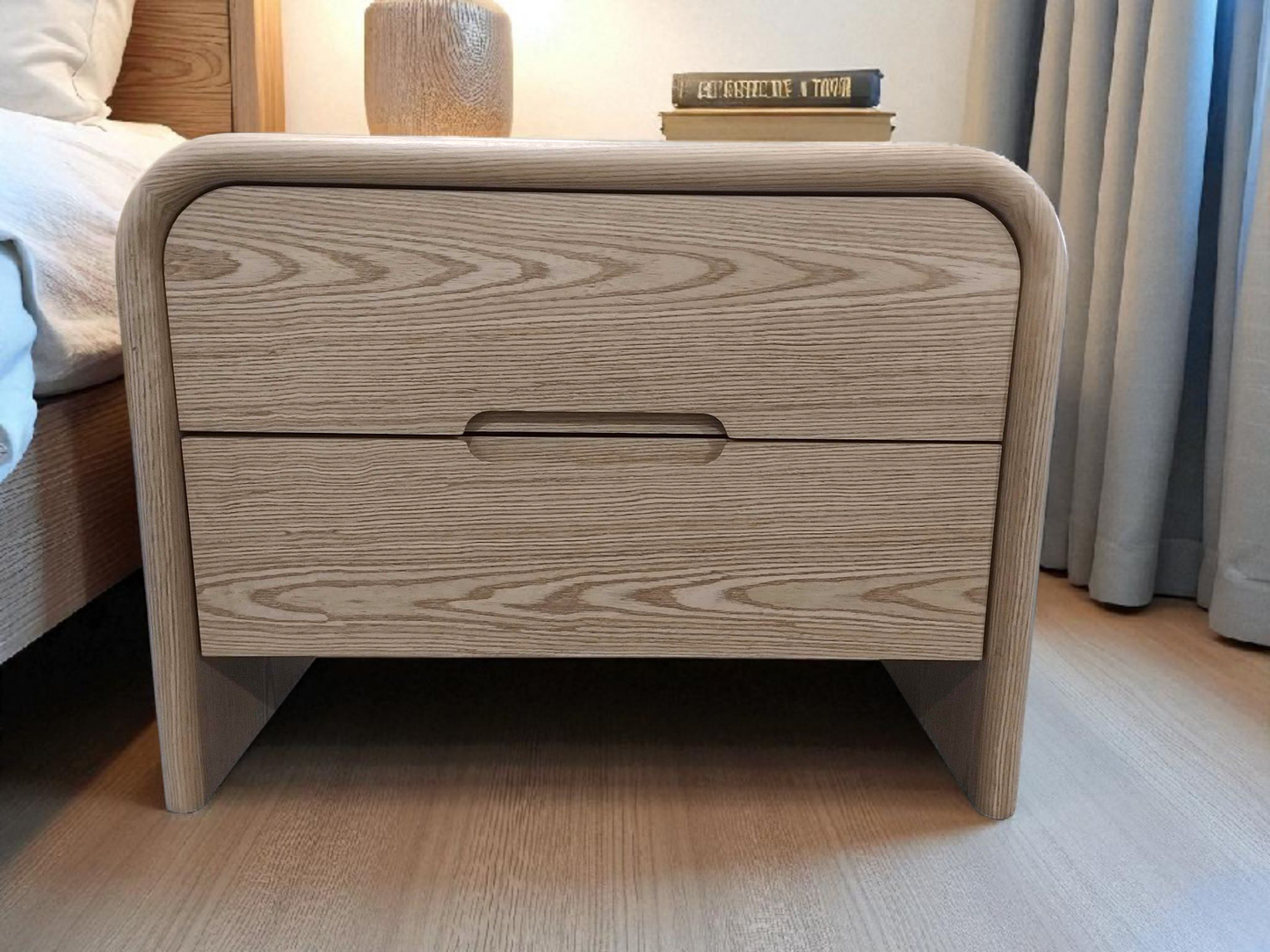Evelyn Curved Bedside Table