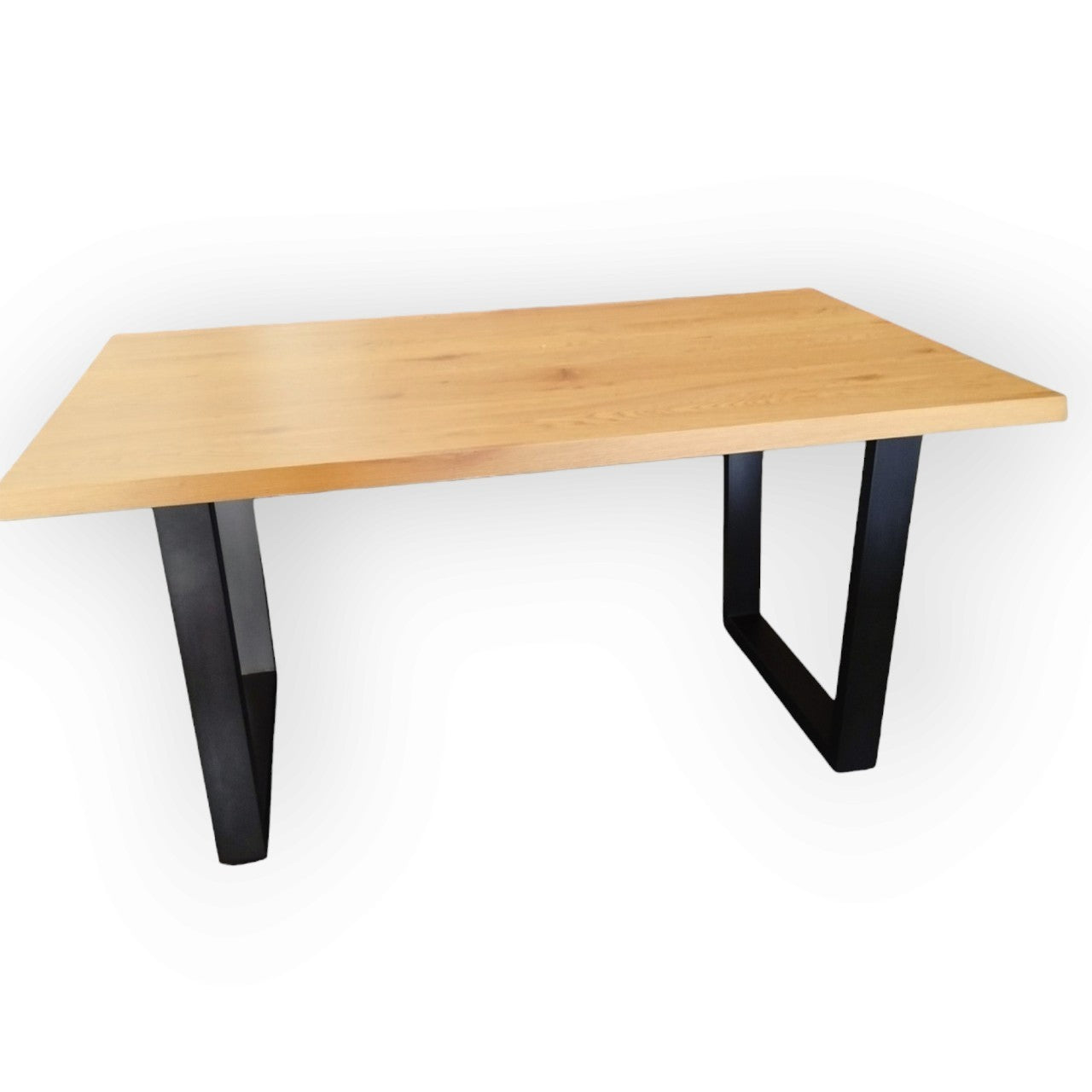 Modern Oakwood 150cm Dining Table with Metal Legs(Rectangular)