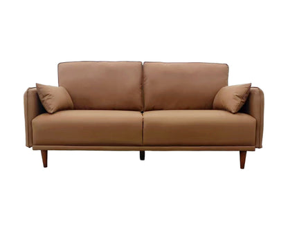 Bello Contemporary Faux Leather 3-Seater Sofa – Elegant Comfort with Mid-Century Modern Design