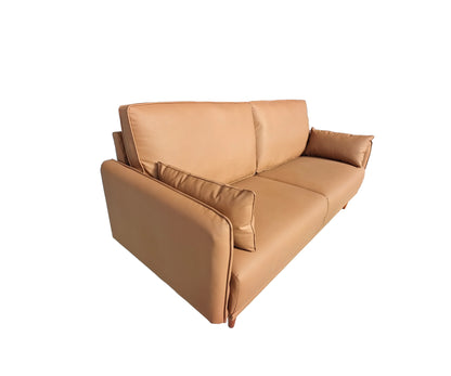 Bello Contemporary Faux Leather 3-Seater Sofa – Elegant Comfort with Mid-Century Modern Design