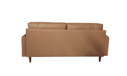 Bello Contemporary Faux Leather 3-Seater Sofa – Elegant Comfort with Mid-Century Modern Design