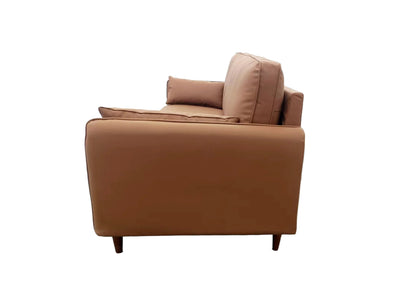 Bello Contemporary Faux Leather 3-Seater Sofa – Elegant Comfort with Mid-Century Modern Design