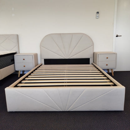 Castle leathaire bedframe-Cream