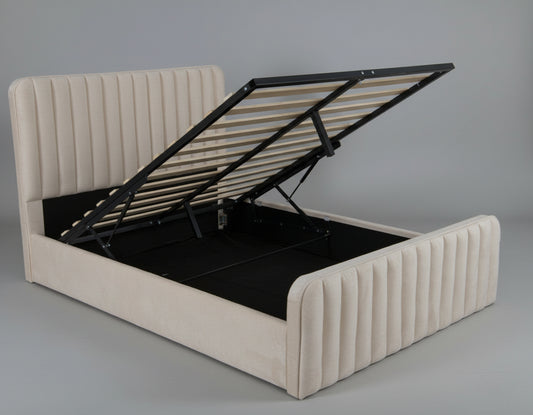New Vivi Luxe Velvet Gas Lift Storage Bedframe