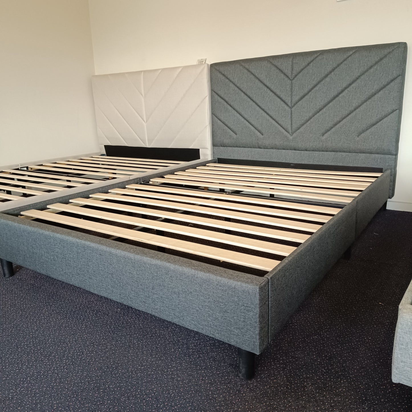 Leavy Midnight Linen Bedframe - OliOli Store