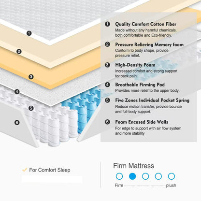 Olive DUSK Firm Hybrid Mattress