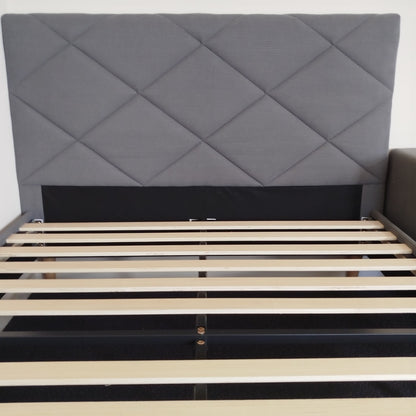 Dimond Shine Corduroy bedframe-Grey