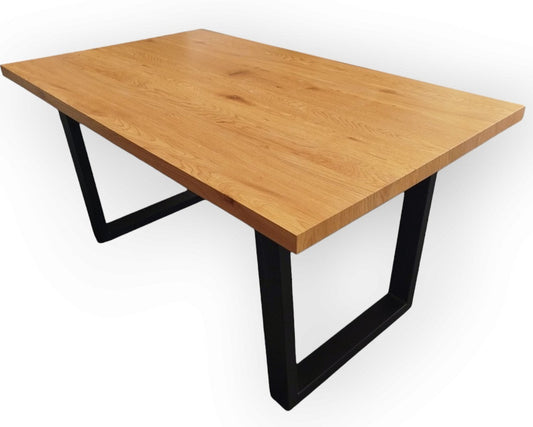 Modern Oakwood 150cm Dining Table with Metal Legs(Rectangular)