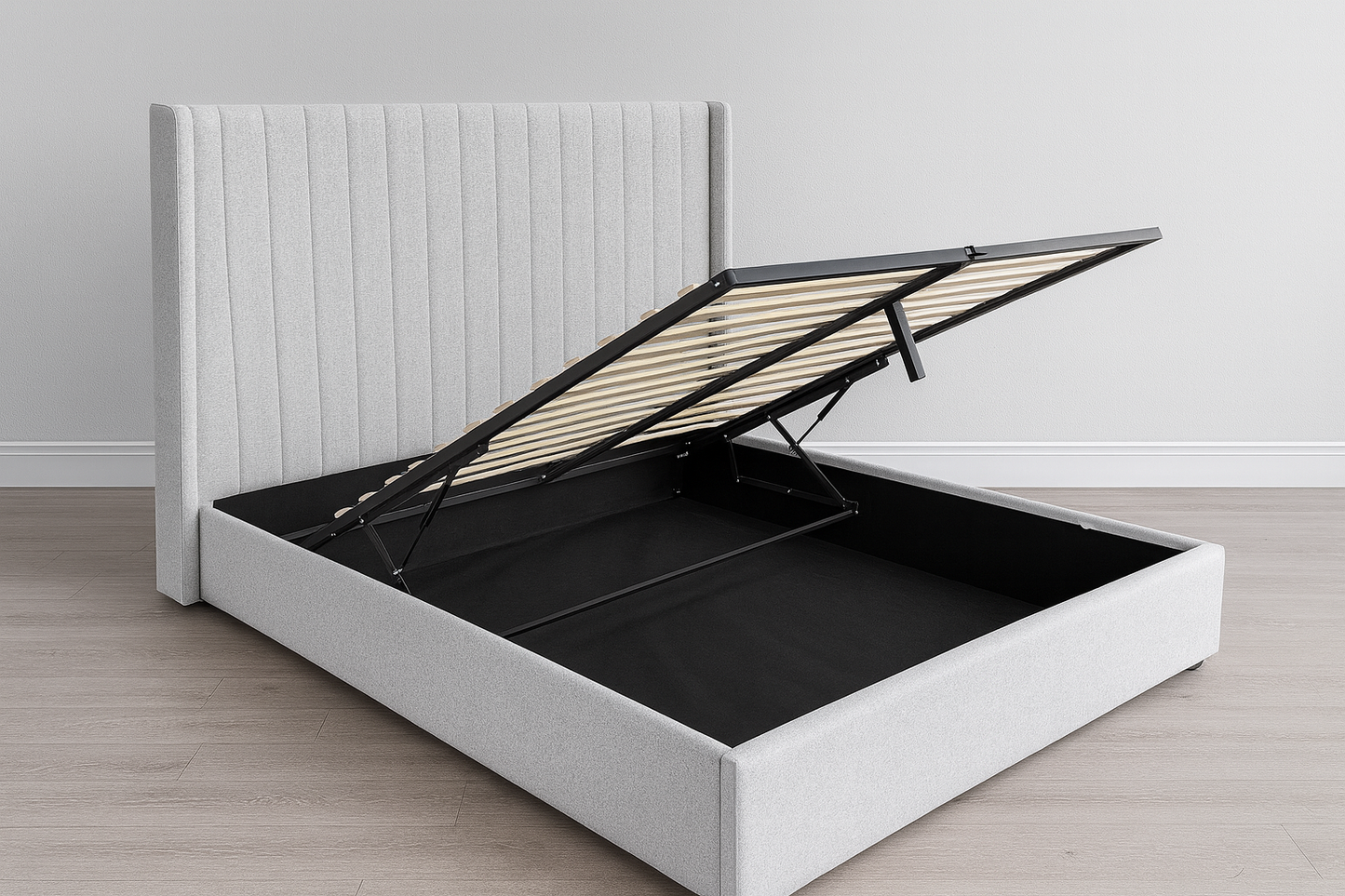 Vero Grey Linen Gaslift Bedframe