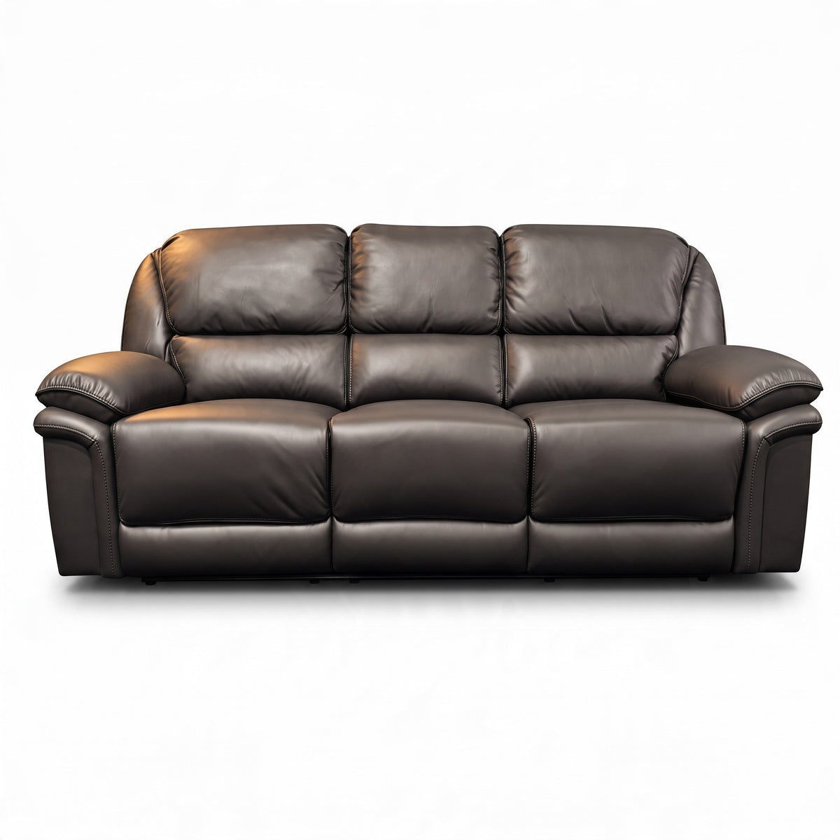 REGENT Premium Air Leather Recliner Lounge -GREY