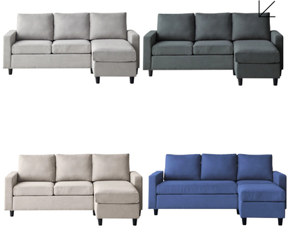 Annie Reversible Chaise Sectional Sofa – Contemporary Comfort with Versatile Design