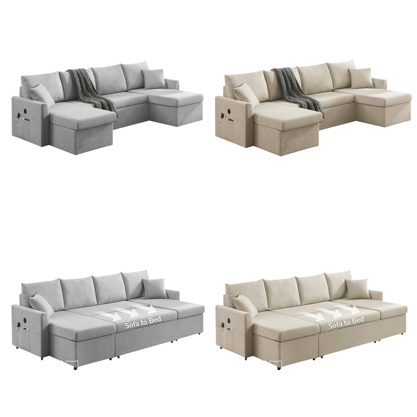 pre-order U-Shape Pull Out Sofa Bed EST ARRIVAL END OF SEP