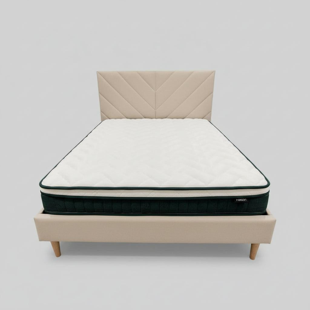 Leavy Serenity Linen Beige Bedframe