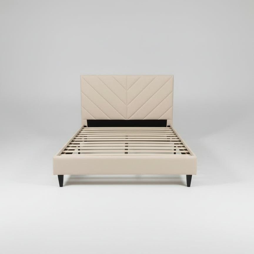 Leavy Serenity Linen Beige Bedframe