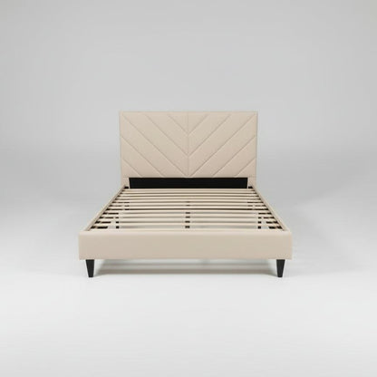 Leavy Serenity Linen Beige Bedframe