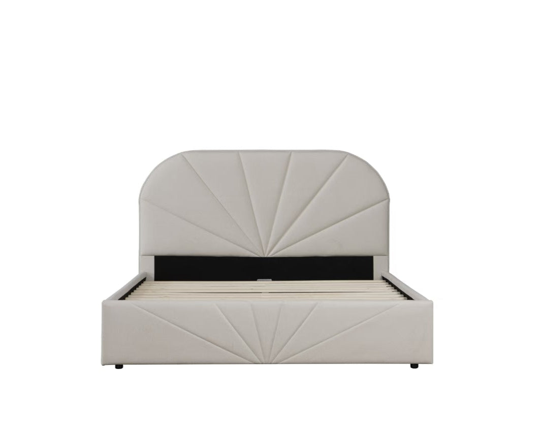 Castle leathaire bedframe-Cream
