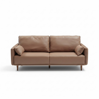 Bello Contemporary Faux Leather 3-Seater Sofa – Elegant Comfort with Mid-Century Modern Design