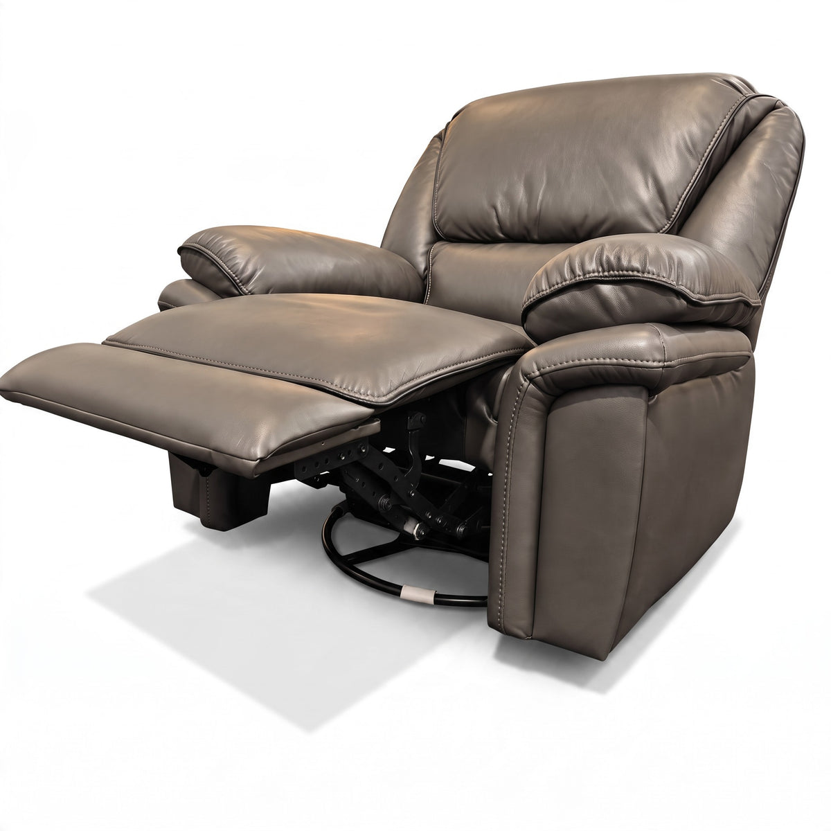 REGENT Premium Air Leather Recliner Lounge -GREY