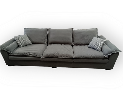 FLOOR STOCK CLEARANCE-300cm 4 seater Elephant grey firm seat sofa