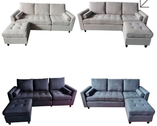 Kelly Reversible Chaise Sectional Sofa – Modern Comfort & Versatile Design