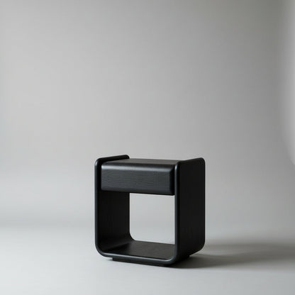 Nora Black Oak Bedside Table