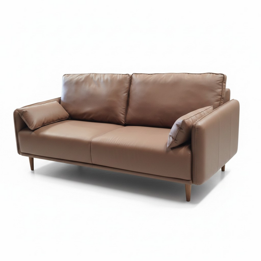 Bello Contemporary Faux Leather 3-Seater Sofa – Elegant Comfort with Mid-Century Modern Design