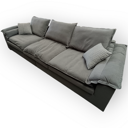 FLOOR STOCK CLEARANCE-300cm 4 seater Elephant grey firm seat sofa