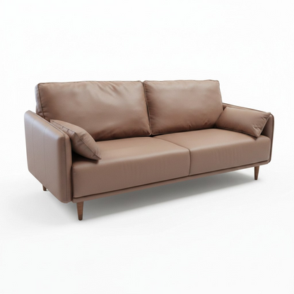 Bello Contemporary Faux Leather 3-Seater Sofa – Elegant Comfort with Mid-Century Modern Design