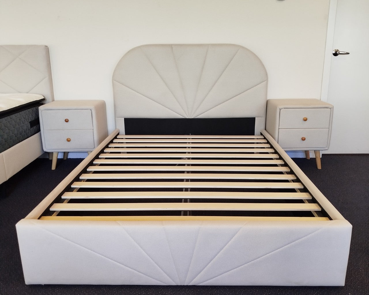 Castle leathaire bedframe-Cream